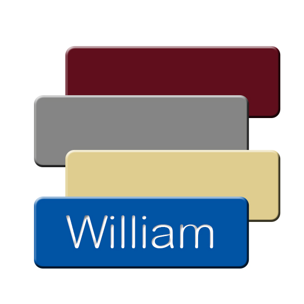 3 x 1 Metal Name Tags - Logo Only