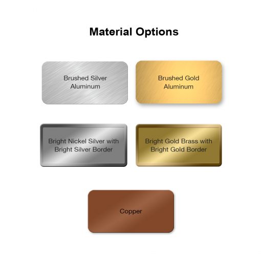 Custom metal badges for furniture with electroplated in bronze color,  Brushed metal tags (MOQ:100pcs) – YueGui Tags