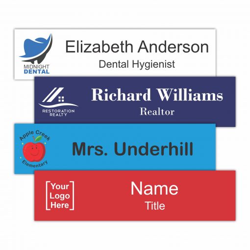 8x2 Plastic Office Name Plate Signs – Color-Printed - Nap Nameplates