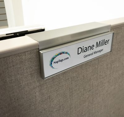 Quadruple Cubicle Name Plate Sign Holders 