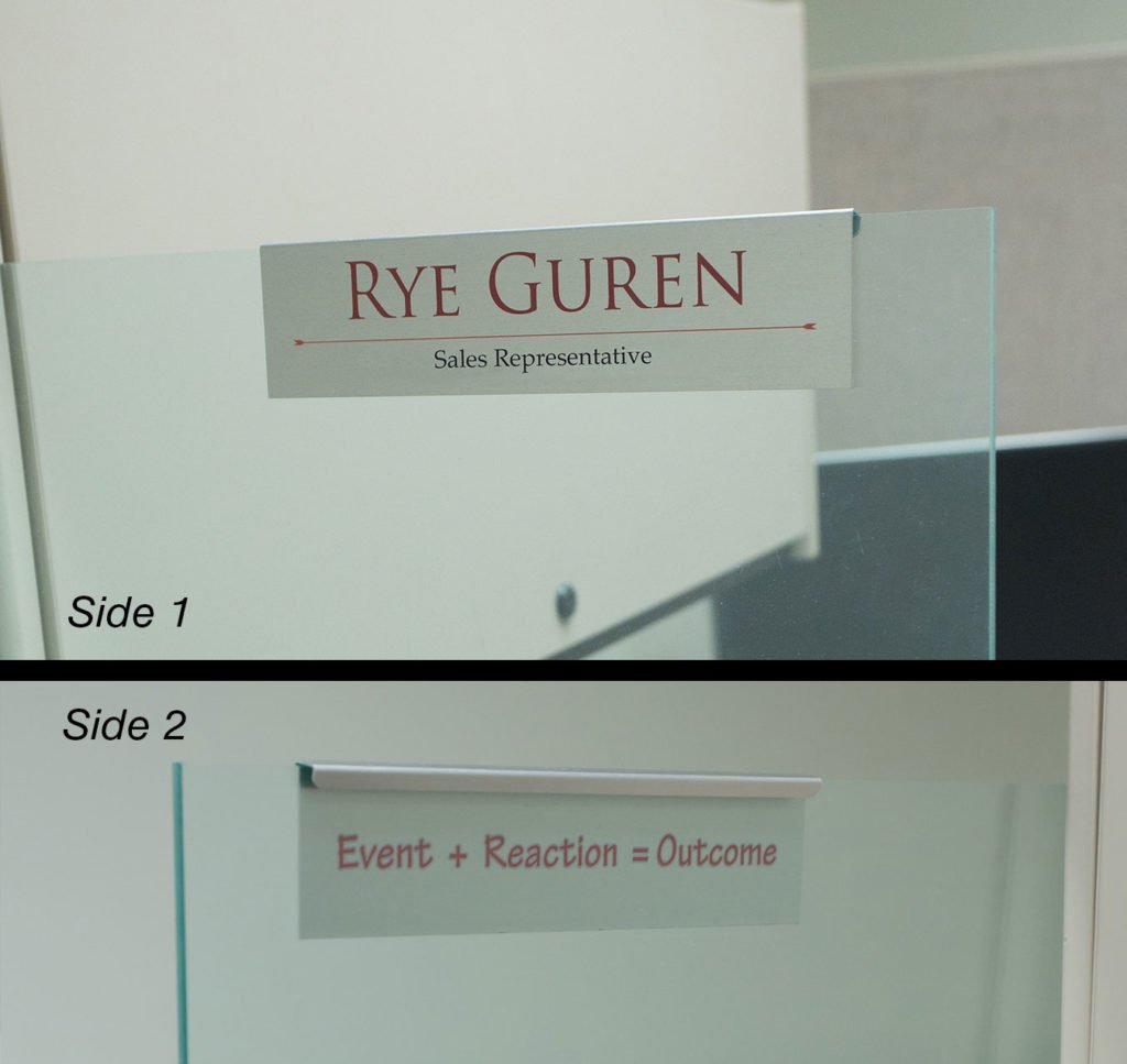 Glass Cubicle Nameplates - NapNameplates