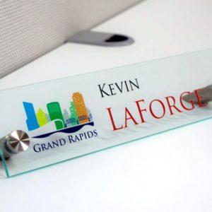 Acrylic Name Plates for Offices Printed in Full-Color - NapNameplates.com