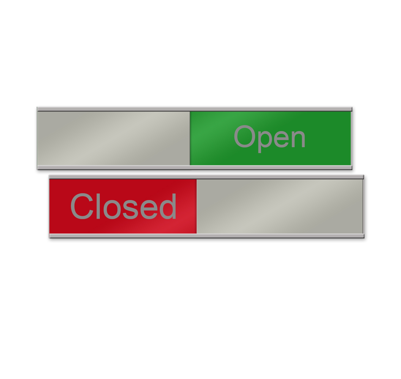 Open / Closed Slider Signs 6″x1″ or 10″x2″ - NapNameplates