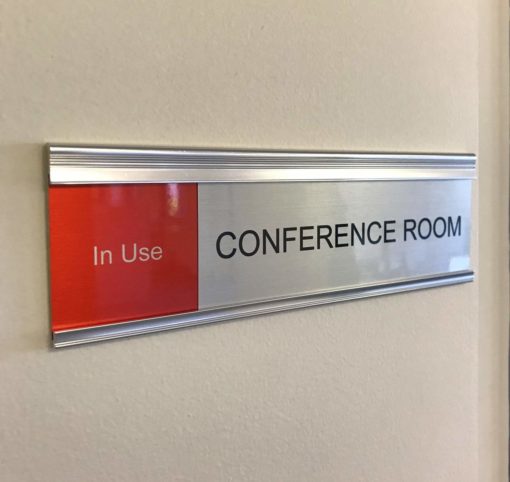 Modern Conference Room Slider Signs - NapNameplates