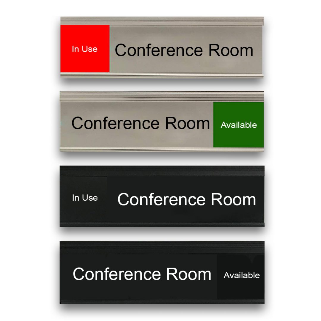 Modern Conference Room Slider Signs - NapNameplates