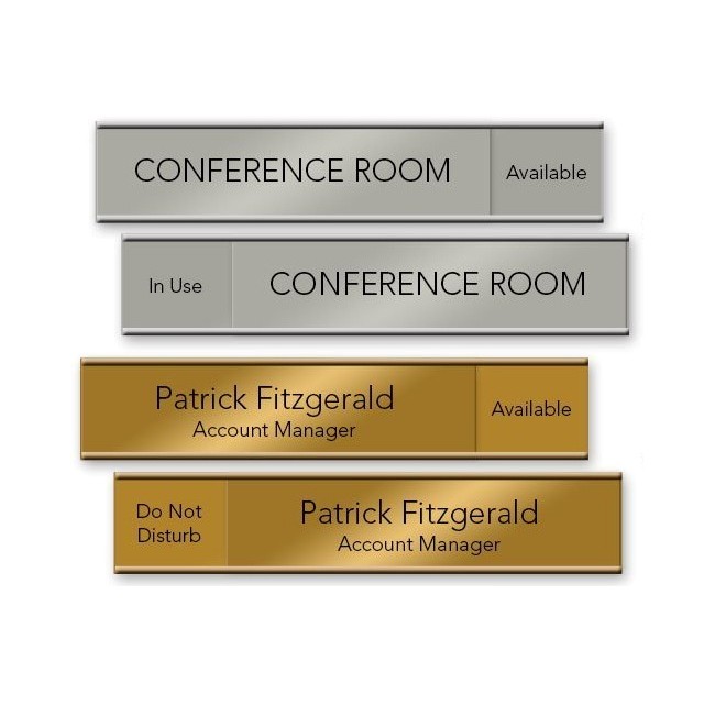 Office Slider Signs - NapNameplates