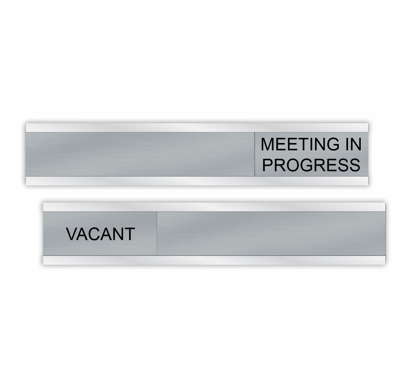SECO Vacant/Meeting in Progress Sliding Aluminum Door Sign OF139-255X52 -  The Home Depot