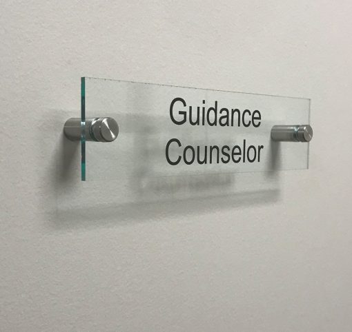 Guidance Counselor Clear Acrylic Sign - Napnameplates.com