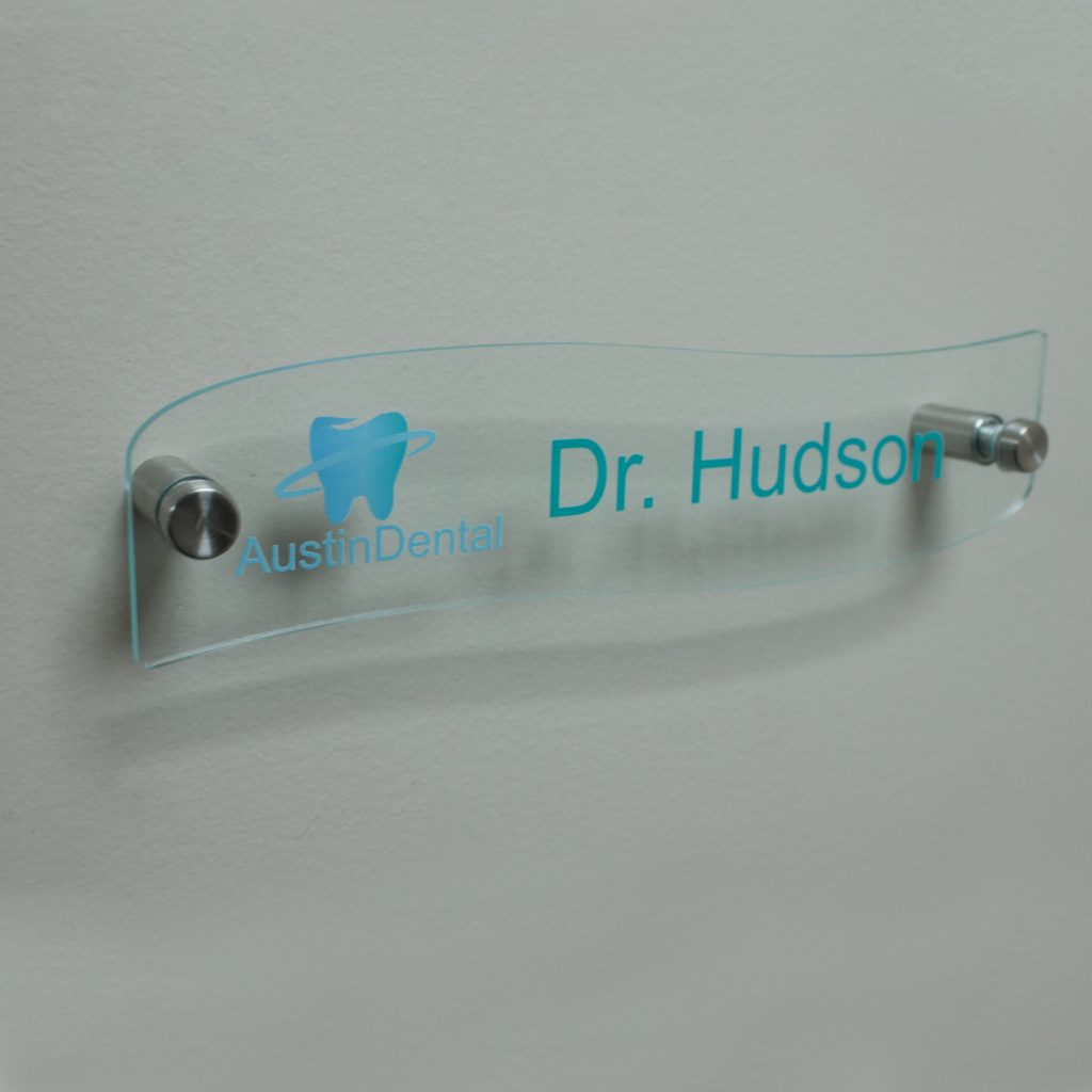 White Frosted Acrylic Name Plates For Doors Or Walls Nap Nameplates