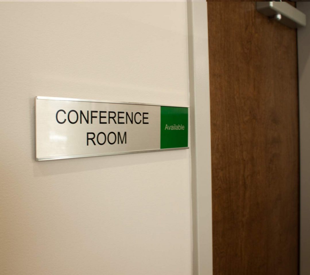 Conference Room Slider Sign, Silver, Conference Room - Nap Nameplates