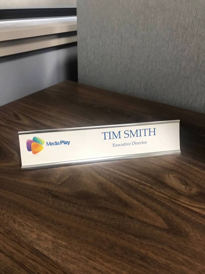 8x1.5 Printable Paper Name Plates for Offices