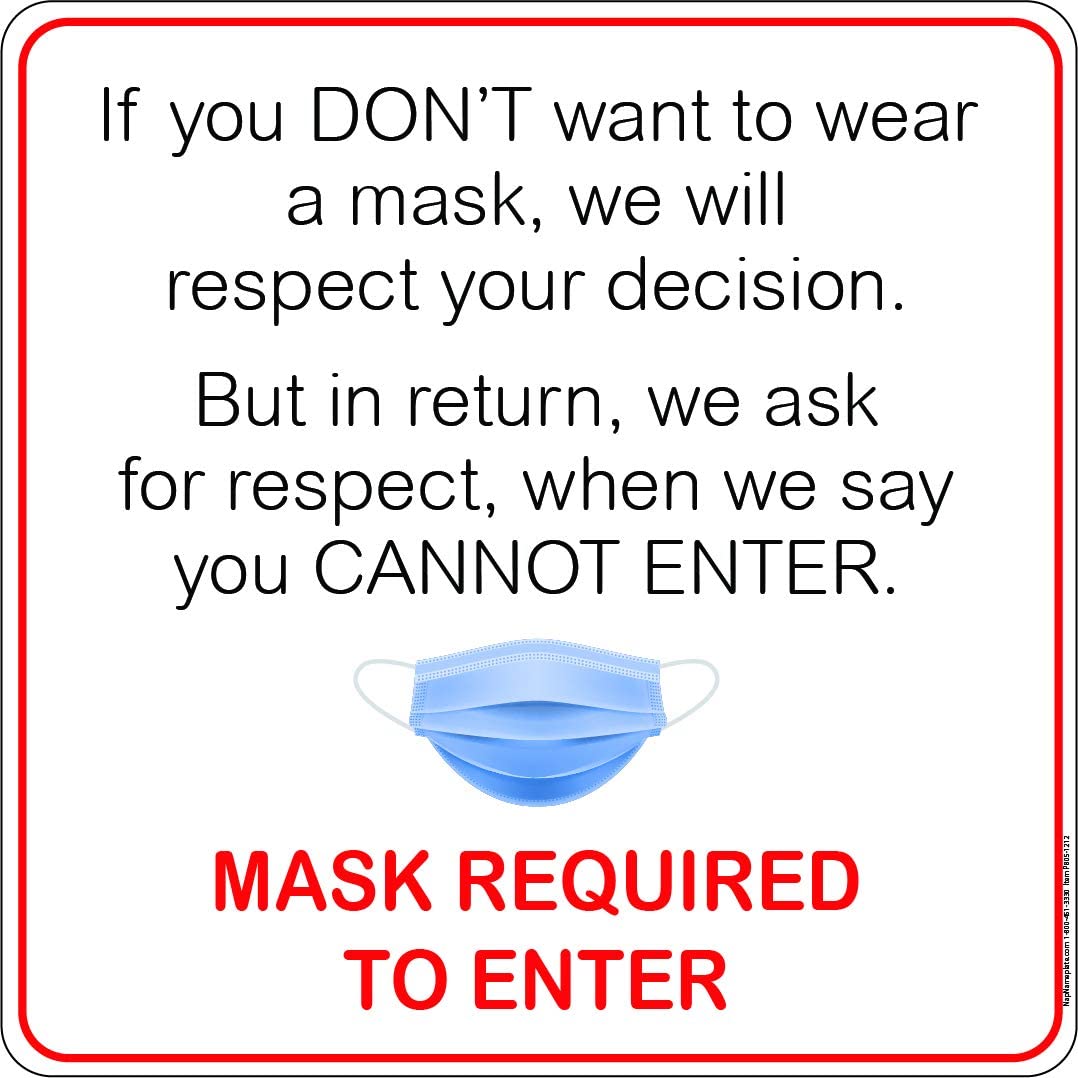 wear a mask sign