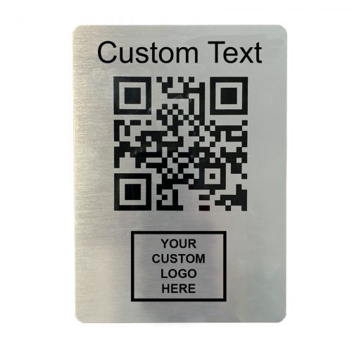 QR Code Sign- Touch Free Sign - Metal Sign - NapNameplates.com