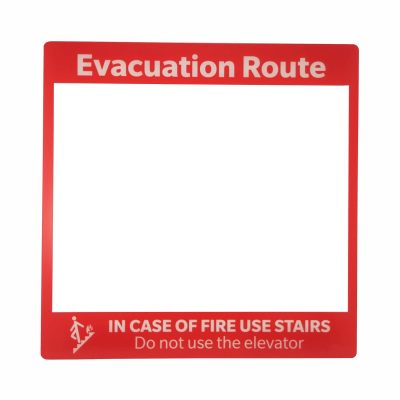 Evacuation Route Map Sign Holder, 11.5" x 11.5"