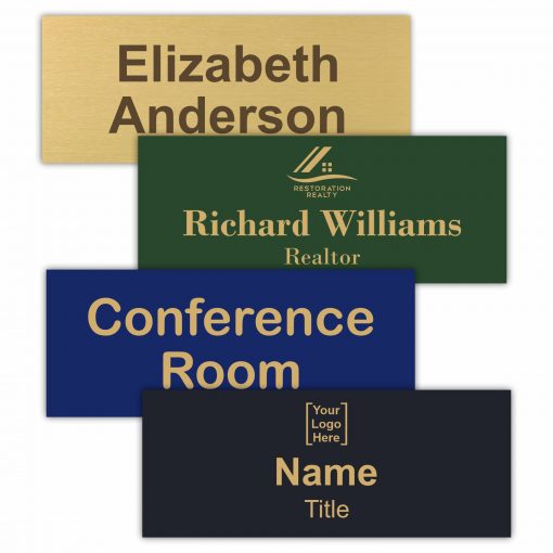 10x4 Executive Office Name Plates Engraved Brass - Nap Nameplates