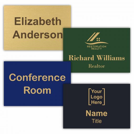 6x4 Executive Office Name Plate Signs Engraved Brass - Nap Nameplates