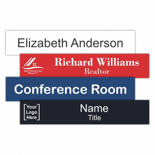 8x1-1/2 Office Name Plate Signs Engraved Plastic - Nap Nameplates