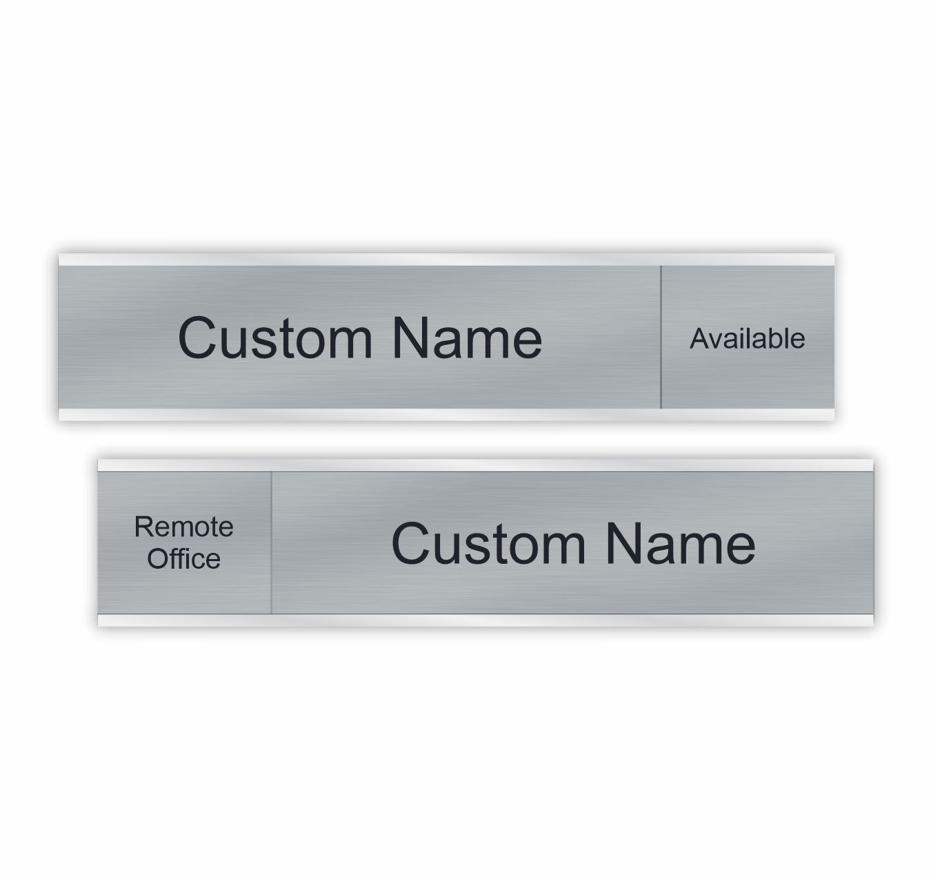 Hybrid Work Slider Sign with Custom Nameplate - NapNameplates