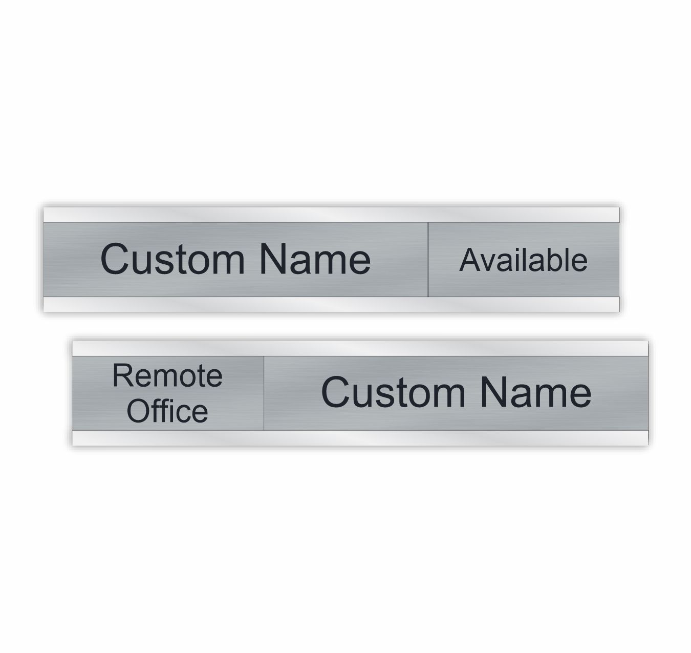 Custom Cubicle Name Plate Slider Signs 