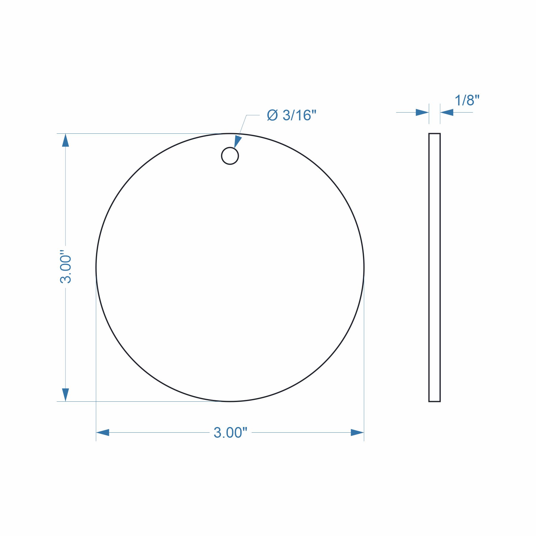 Circle Shaped Custom Acrylic Holiday Ornament - NapNameplates