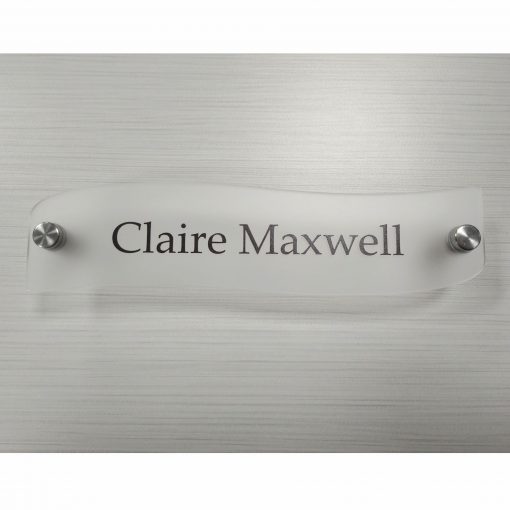 Acrylic Name Plates for Doors, Walls, Wave Shape NapNameplate