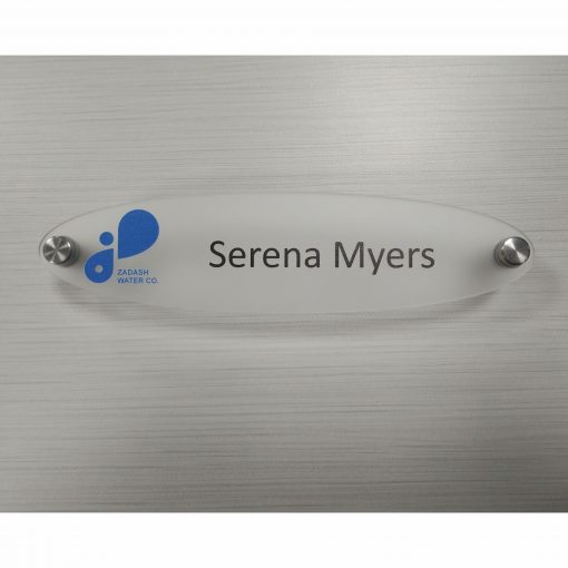 Acrylic Name Plates for Office Walls, Oval - NapNameplates