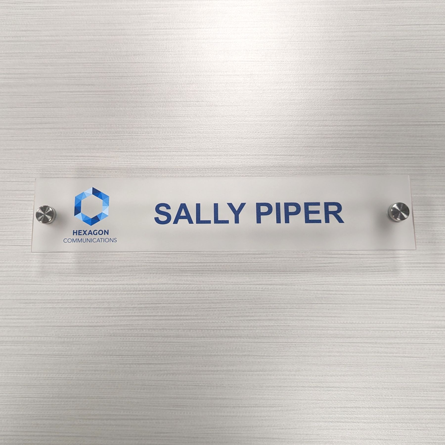 Acrylic Name Plates for Doors, Rectangle - NapNameplates.com