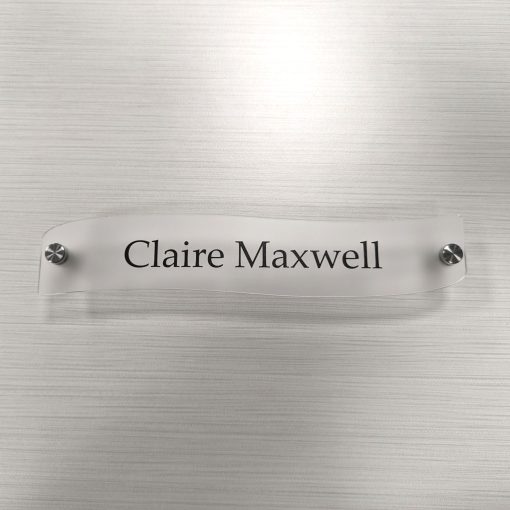 Acrylic Name Plates for Doors, Walls, Wave Shape NapNameplate