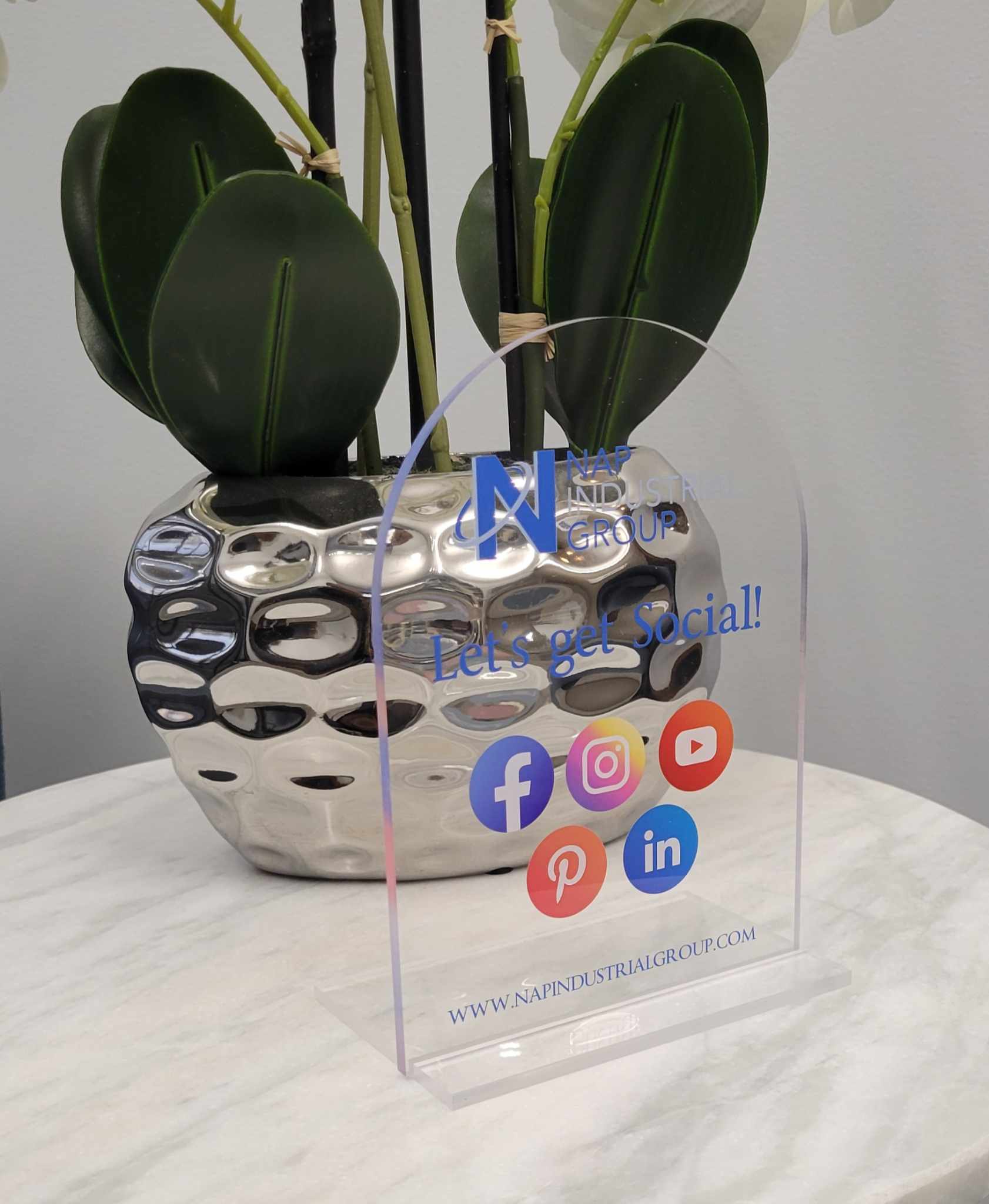 5" x 7" UV Printed Acrylic Arch Table Sign - Image 6