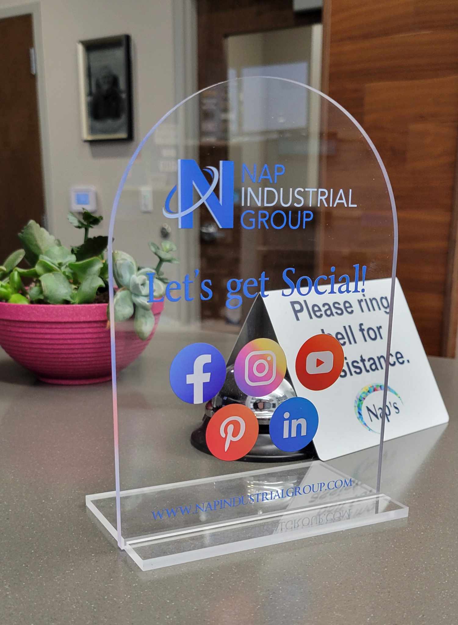 5" x 7" UV Printed Acrylic Arch Table Sign - Image 5