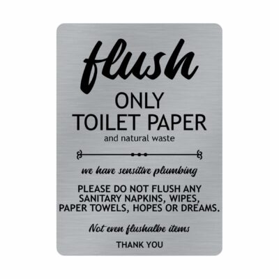 5" x 7" Aluminum Bathroom Sign - 2 Pack
